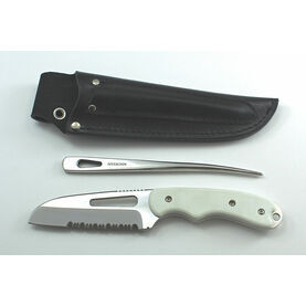 Myerchin Pro White Handle Offshore System Rigging Knife