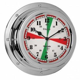 Nauticalia Fitzroy Radio Silence Clock (QuickFix) Chrome