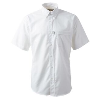 Gill Men's Short Sleeve Cotton Oxford White Shirt