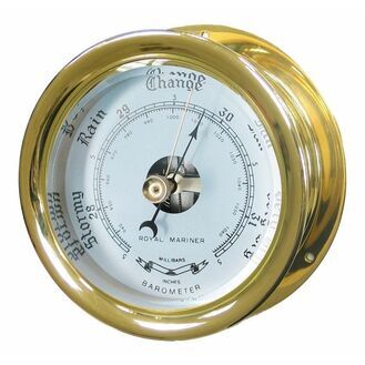 Meridian Zero Capstan Solid Brass Barometer