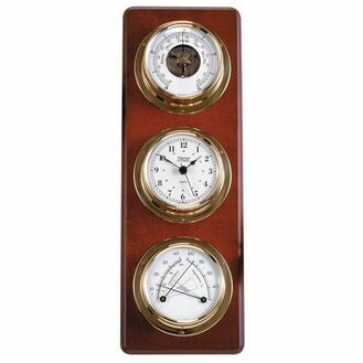 Weems & Plath Brass Weather Station - Clock, Barometer & Comfortmeter