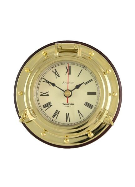 Nauticalia Anchor Porthole Clock Paperweight, 10 cm