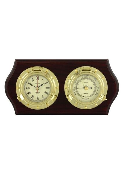 Anchor Porthole Clock and Barometer Set