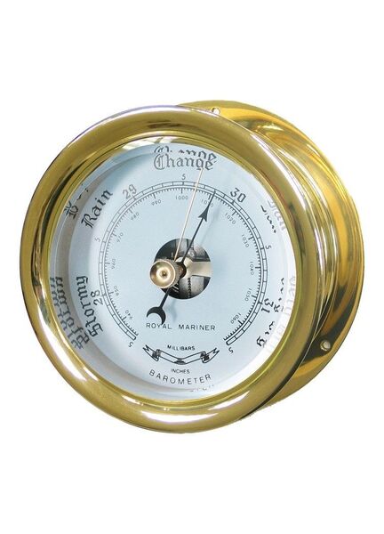 Meridian Zero Capstan Solid Brass Barometer