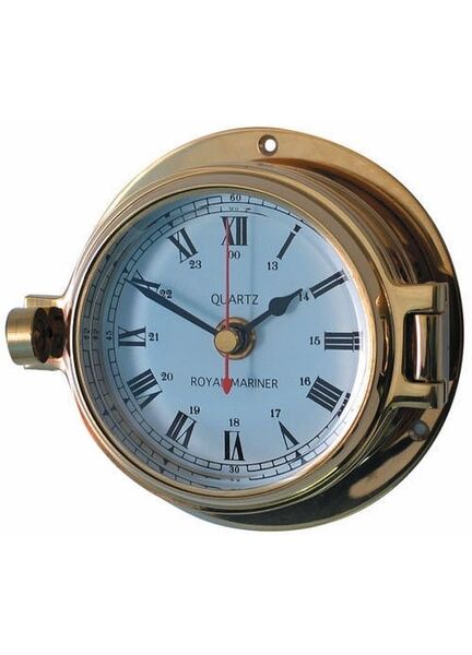 Meridian Zero Brass Channel Nautical Clock