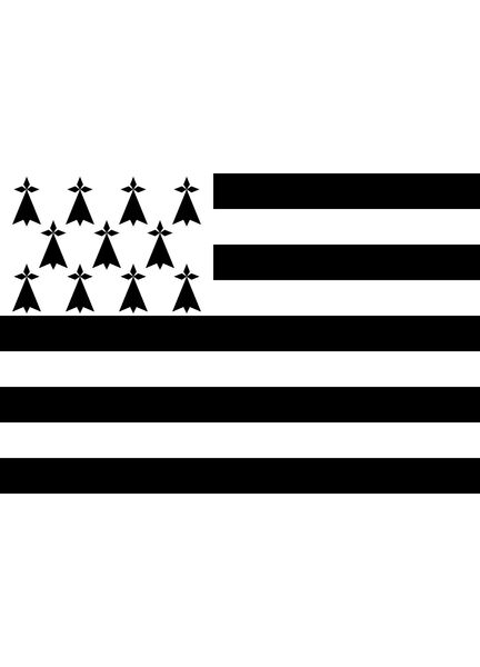 Meridian Zero Breton Courtesy Flag (Brittany) - 30 x 45cm