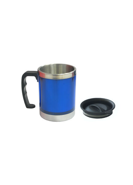 Blue Travel Mug With Stainless Steel Liner - 350ml