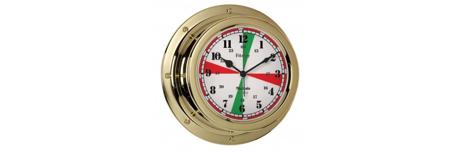 FABULOUS OAK CASED 1930’s Ships Radio Silence Bulkhead Brass Clock £495