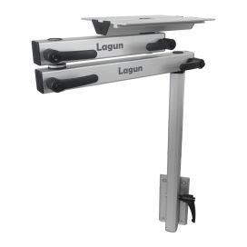 Lagun Double-Arm Table Leg System with 500mm Leg &amp; Mounting Plate (Natural Anodised)