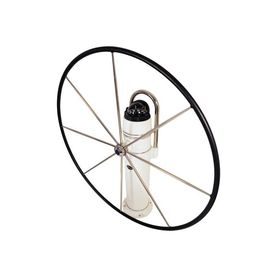 Lewmar 26 Inch Commodore Wheel, 5 Spoke Dished with Hide Cover