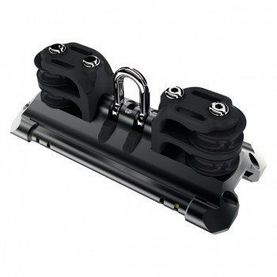 Lewmar Size 1 NTR TB Mainsheet Car With Shackle &amp; 2 Double Control Line Sheaves