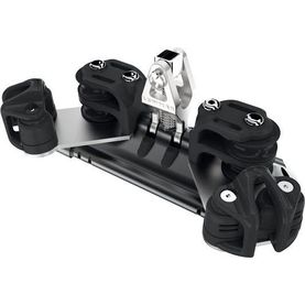 Lewmar Size 1 TB Mainsheet Car With Upstand, Pair Of Double Control Line Sheaves &amp; Cleats