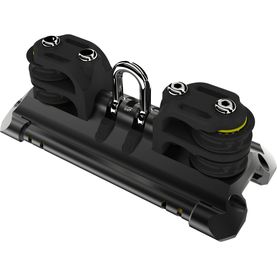 Lewmar Size 2 NTR TB Mainsheet Car With Shackle &amp; 2 Double Ball Bearing Control Line Sheaves