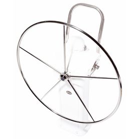 Lewmar 42" Commodore Wheel, 8 Spoke Dished with Hide Cover