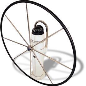 Lewmar 48" Commodore Wheel, 8 Spoke Flat with Hide Cover