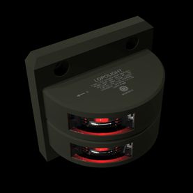 Lopolight 112,5° Port, Double With 2.5 Metre Cable - Vertically Mounted