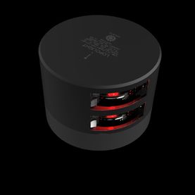 Lopolight 112,5° Port, Double With 2.5 Metre Cable, PE-Base - Horizontally Mounted