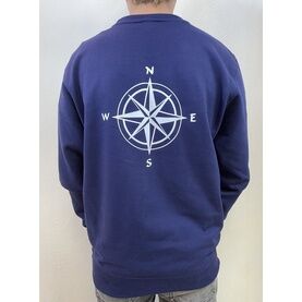 Mylor Chandlery Round Neck Sweater - Back Compass