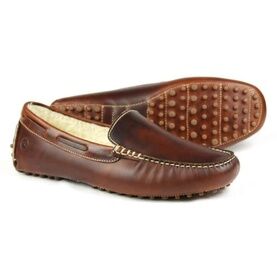 Orca Bay Mohawk Men's Brown Leather Slippers