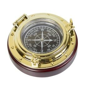 Nauticalia Porthole Compass Paperweight, 10 cm