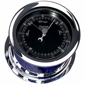 Weems & Plath Chrome Atlantis Barometer (Black Dial)