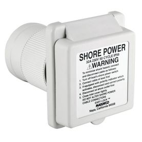 White Marinco Inlet 32A 220V Square