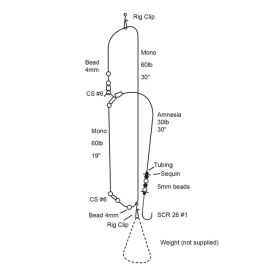 Cox &amp; Rawle One Hook Dropper Plaice Rig