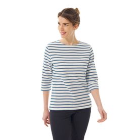 Mousqueton Women's Marina 3/4 Sleeve Breton Stripe Jersey Top