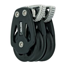 Selden 60mm Plain Bearing Double Cheek Block + Quicklock (Clockwise)