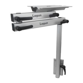 Lagun Table Leg System - Double Arm Frame, 500mm Leg &amp; Mounting Plate - Natural Anodised