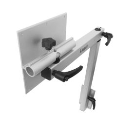 Lagun Table Leg System, Tiltable Table, 500mm Leg &amp; Mounting Plate - Natural Anodised