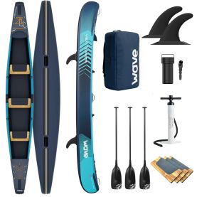 WAVE Venturer Inflatable Canoe with Bench Seats 2-3 Person