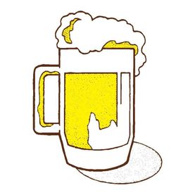 Meridian Zero Drinking Beer Flag - 30 x 45cm