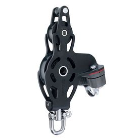 Harken 75 mm Aluminum Fiddle ESP Block Swivel, Becket, Cam Cleat