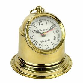 Nauticalia Brass Binnacle Nautical Desk Clock
