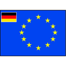 Talamex European Flag With Small Germany Flag (50cm x 75cm)