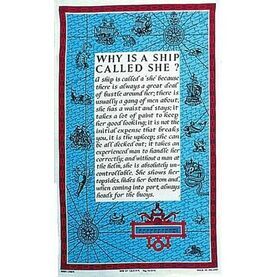 Nauticalia Galley Dish Cloth - Why Is A Ship Called She?
