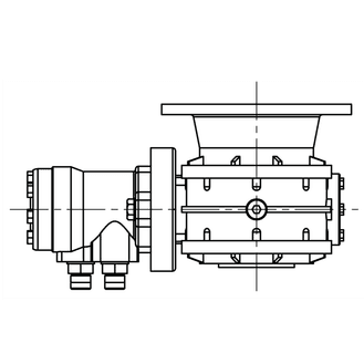 Lewmar V6 Hydraulic Motor Gearbox