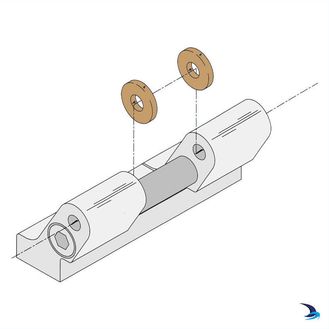 Lewmar Hinge Block (screws to outer frame)