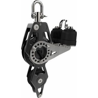 Lewmar 80mm Racing Block with Fiddle, Ratchet, Becket and Cleat