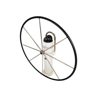 Lewmar 26 Inch Commodore Wheel, 5 Spoke Dished with Hide Cover