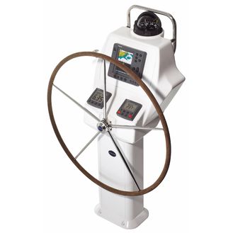 Lewmar 30 Inch Commodore Wheel, 5 Spoke Flat with Hide Cover