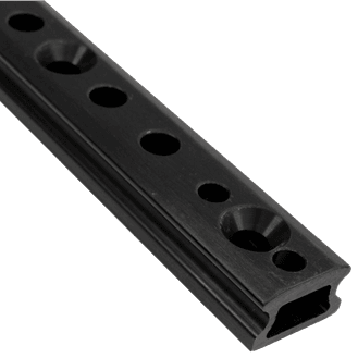 Lewmar Size 3 Drilled Track with Plunger Holes - 1.5m (Black)