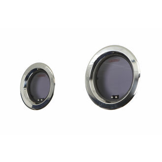 Lewmar Round Stainless Steel Portlight with Grey Acrylic 250mm Diameter Grey Handles