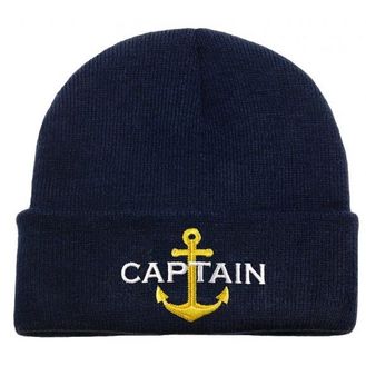 Nauticalia 'Captain &amp; Anchor' Knitted Beanie - Navy