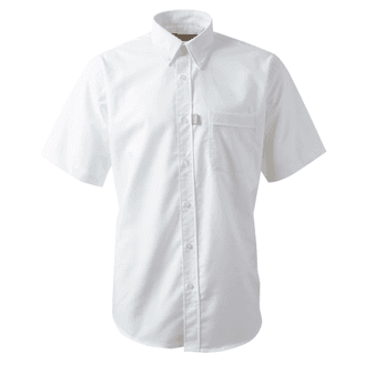 Gill Men's Short Sleeve Cotton Oxford White Shirt