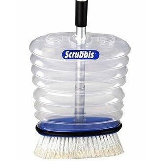 Scrubbis DipDeck Brush With Built-In Water Container and Handle Set
