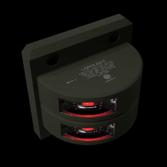 Lopolight 112,5° Port, Double With 2.5 Metre Cable - Vertically Mounted