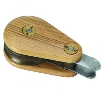 Barton Classic Wooden Block - Single Fixed Eye 45mm