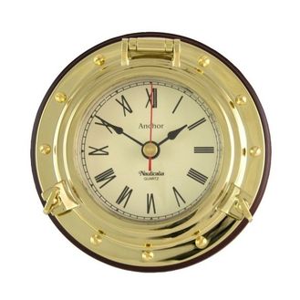 Nauticalia Anchor Porthole Clock Paperweight, 10 cm
